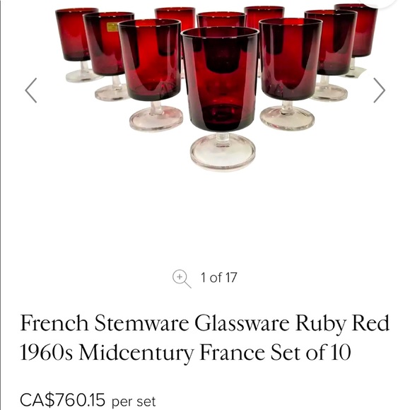 Set of 4 Mid Century Glassware EUC - Picture 6 of 6